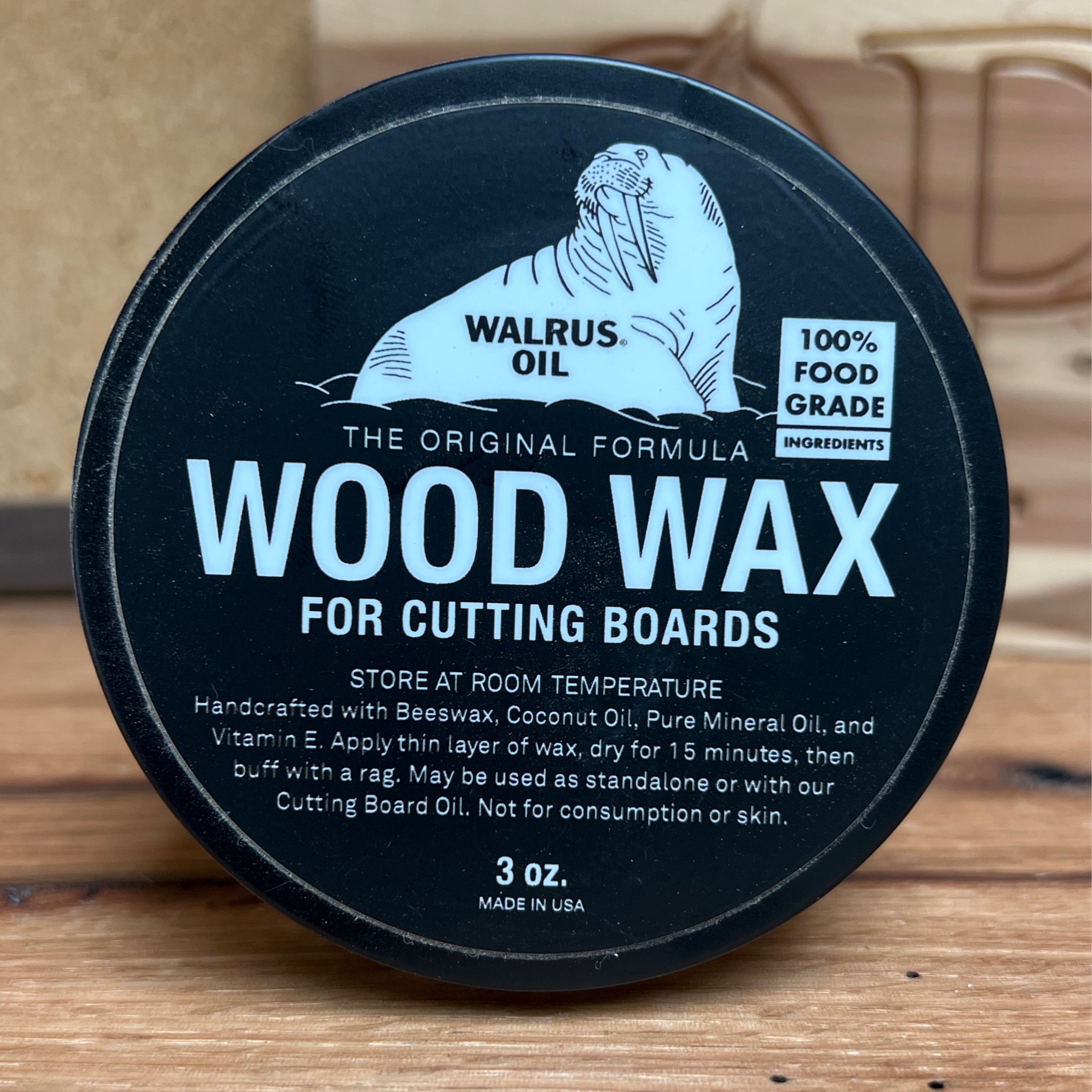 Walrus Oil Wood Wax For Cutting Boards 3oz | OP Hardwoods LLC